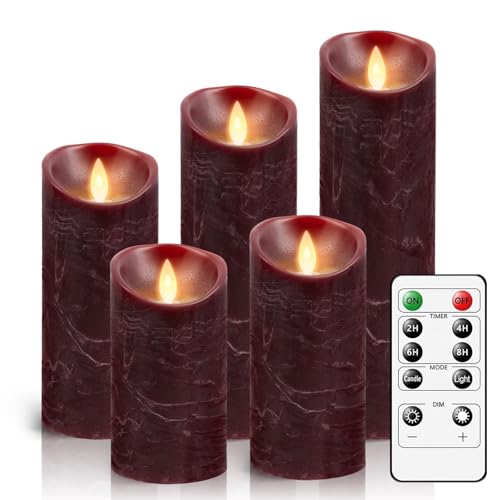 AiiBowy Led Kerzen [5er Set ] Flammenlose Kerze Batteriekerzen, Timer...