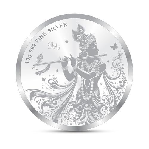 Image of Precious Moments Radha Krishna Silver Coin 10 Gram | 20 Gram | 50 Gram | 100 Gram BIS Hallmarked Round Square Flower Shaped 999 Purity with Gift Box by ACPL