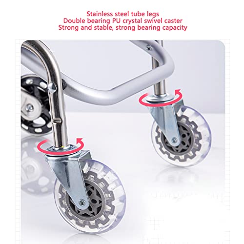 Trolley-Tasche Faltbar Einkaufswagen Abnehmbar Leise 8 Räder (2 Universalrollen) Schwerlast 80kg Groß 45L Wasserdicht Kühltasche Treppen steigen Reisen Picknick Sackkarre Einkaufstrolley – Bild 5