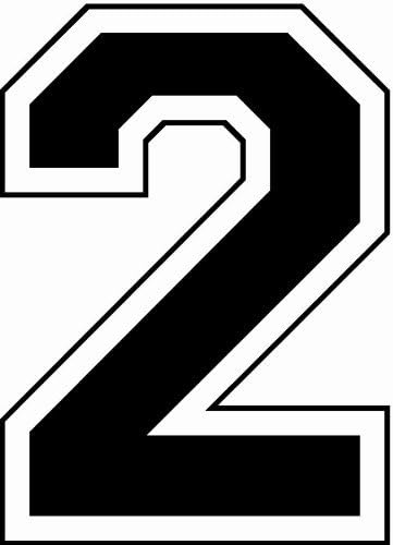 DIY Iron-On 8" Jersey Number Pack w/15 Numbers in Black