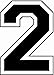 DIY Iron-On 8" Jersey Number Pack w/15 Numbers in Black