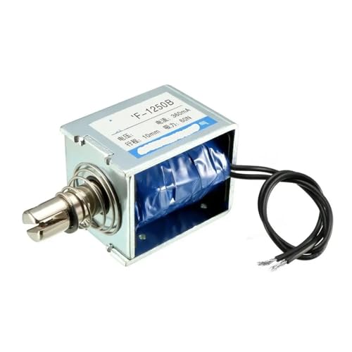 Électroaimant solénoïde JF-1250B 24V à mouvement linéaire 60N et course 10mm