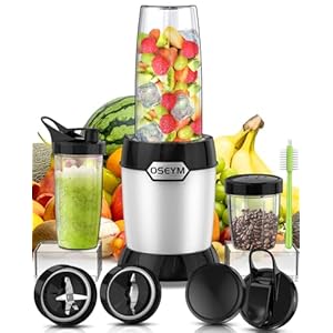 Blender for Shakes and Smoothies, Large Size Personal Blenders for Kitchen Max 1000W High Power with Blending and Grinding, Countertop Blenders with 2 * 27 Oz & 10 Oz BPA Free Travel Cup and Lid