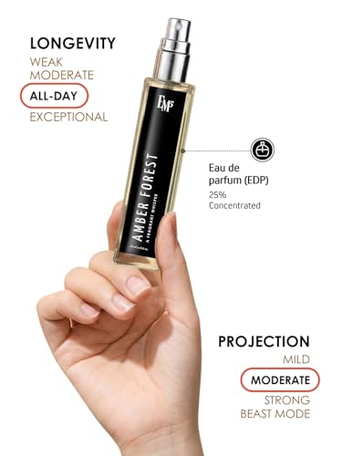Image of EM5 Amber Forest Perfume for Men | Amber Woody Warm Spicy Smoky Fragrance | Eau de Parfum Spray | Luxury Gift for Him | 15ml
