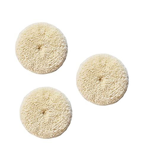 Sisha-A Wool Polishing Pads 3 Pack 6 Buffing Pads with Hook and Loop Back for Compound Cutting & Polishing 100% Natural Wool Thick and Aggressive