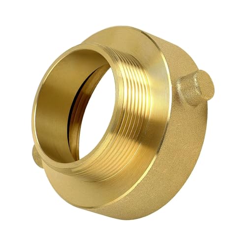 DMLENGOIN Fire Hydrant Adapter 2-1/2 NST Female to 2 NPT Male Brass Fire Hydrant Adapter with Pin Lug Fire Equipment Hydrant Hose Adapter