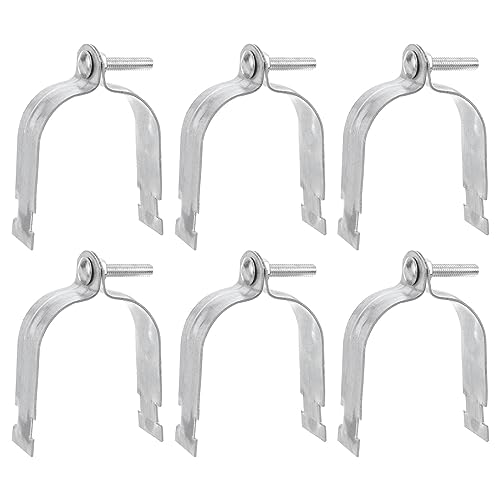 uxcell 3" EMT Strut Clamps Steel for Rigid Conduit and Pipe 6Pcs Universal EMT Strut Clamps with Bolt and Nut for Rigid Conduit and EMT