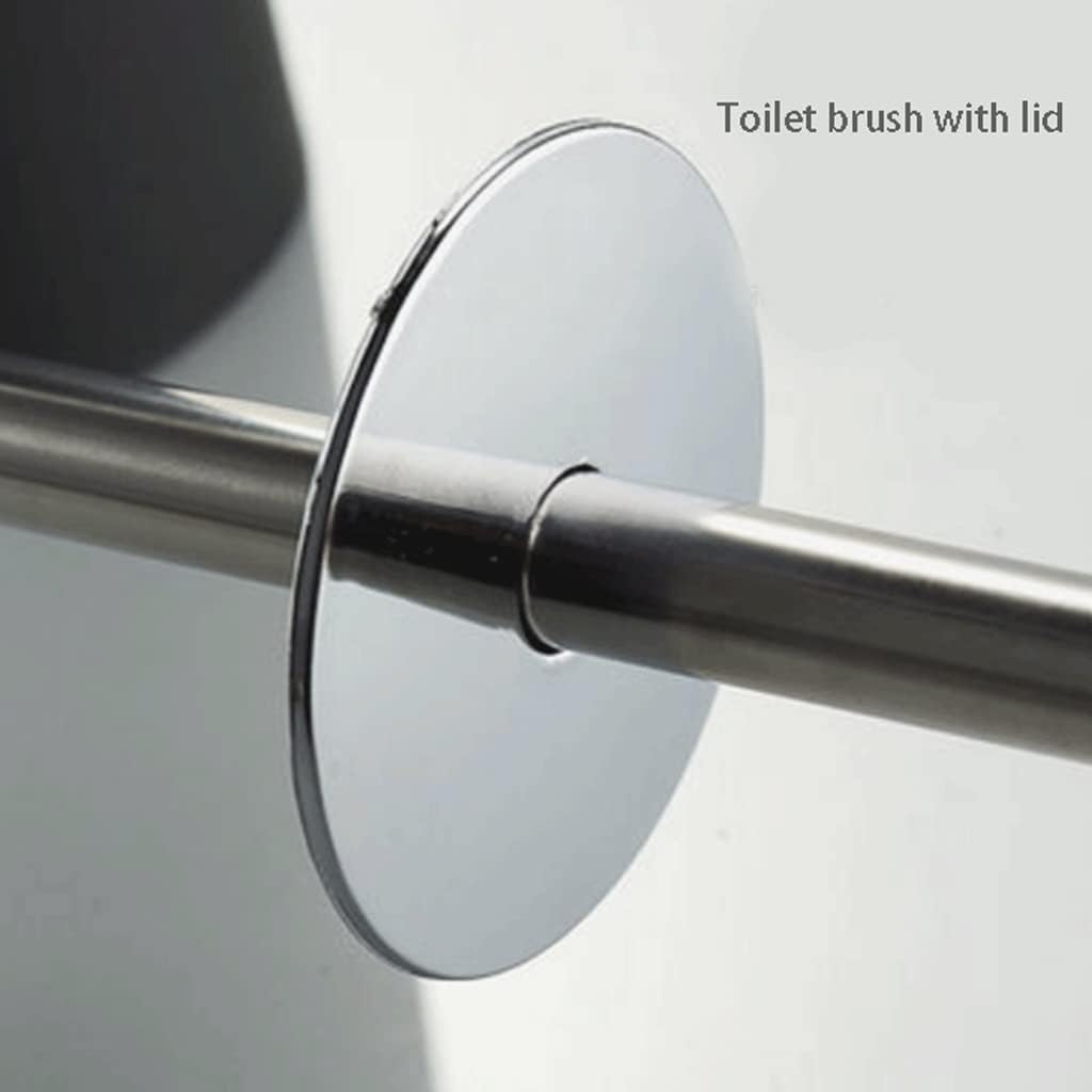 Useful Stainless Steel Toilet Brush and Holder，Toilet Bowl Brush for Bathroom Toilet-Ergonomic，Decorative，Durable Toilet Scrub Brush Hands-on