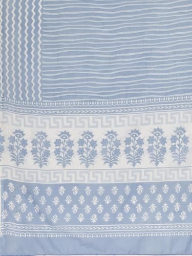 Image of Vbuyz Women's Printed & Hand Work Straight Cotton Blend Parrot Green Kurta,Pant with Dupatta | Kurta Set with Dupatta for Women | Suit Set | Ethnic Set | Printed Kurta Set | Salwar Set for Women
