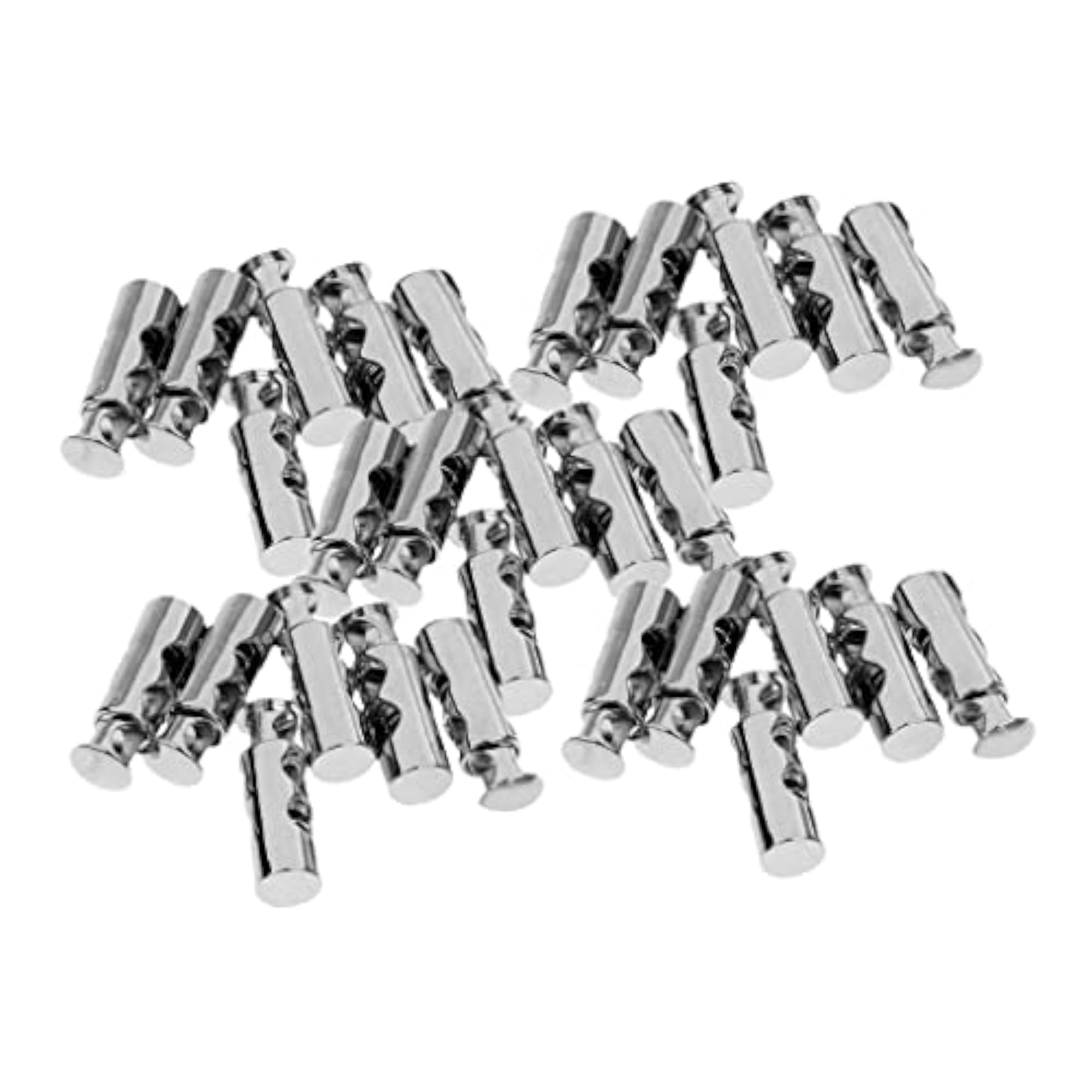 Metal Barrel String Cord Locks 2 Hole Toggle Spring Clasp Stop