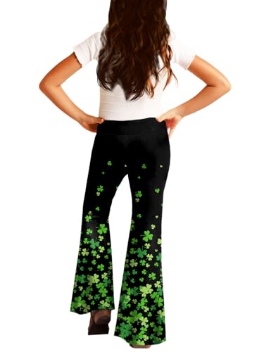 Image of Deerose Girls Halloween Hippie Bell Bottom Pants High Waist Flare Pants 5-14 Years