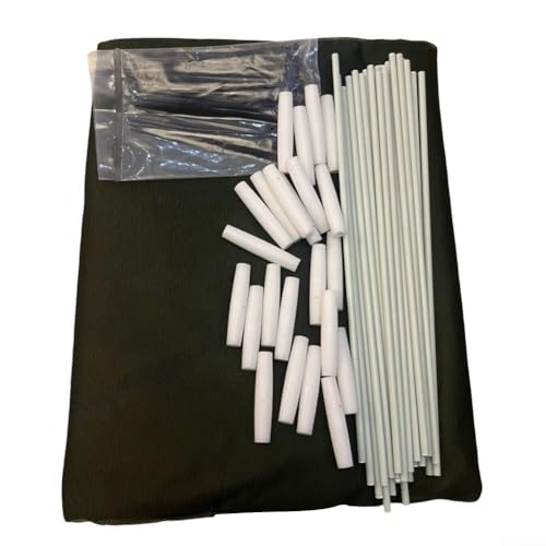 Insektenfester Wachstumstunnel mit Stützhalterungen für optimale Pflanzenbelüftung und Wetterbeständigkeit (grün, 600 cm)