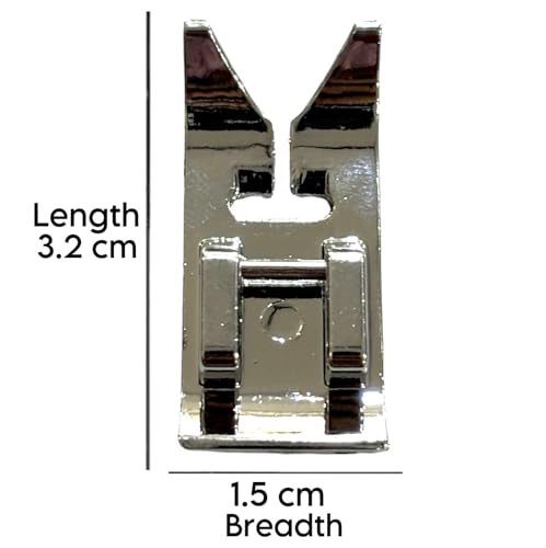 Image of ZENITH Zig Zag Foot Pressure Foot Snap on Type for Automatic Electric Low Shank Sewing Machines Suitable for Usha Janome Brother Singer etc Steel Finish (Zig Zag Foot)