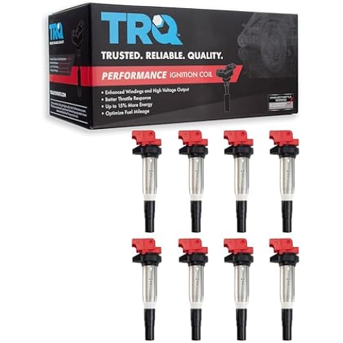 TRQ Performance Ignition Coil Set 8 Piece High Temperature Epoxy