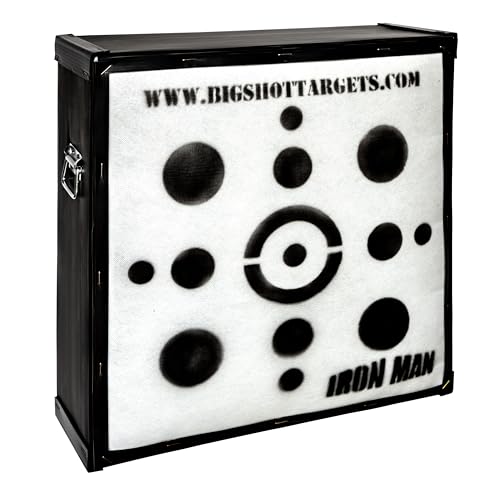BIGshot Iron Man 30' Personal Range Archery Target - 475 FPS Rated - Easiest Arrow Removal - 85 lbs...
