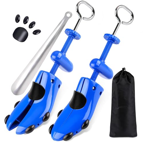 Yalumo �V���[�Y�X�g���b�`���[ �v���X�`�b�N�y�A 4�������߉\ �V���[�G�L�X�p���_�[ �V���[�c���[ ���C�h�t�B�[�g�O������p, �����Y�V���[�Y�p�u���[ US�T�C�Y9.5-13, For Men�fs Shoes Us Size 9.5-13