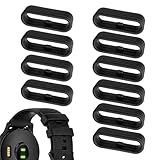 Pieces 10 Passants De Bracelet Montre En Silicone Noir, Anneaux De Fermeture De Remplacement 22 mm, Compatibles Avec Garmin Fenix 6/5, Garmin Forerunner 965 945 745, Instinct, Venu, Epix Gen2, Fenix