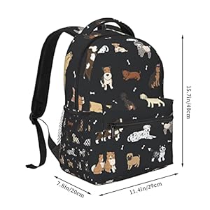 Puppy-Dogs-Cute-Animals-Backpack-School-Bag-For-Students-Teens-Men-Women-Laptop-Backpacks-Travel-Daypack-With-Multiple-Pockets-Cute-Dogsblack - Cucciolini Doodles   Puppy-Dogs-Cute-Animals-Backpack-School-Bag-For-Students-Teens-Men-Women-Laptop-Backpacks-Travel-Daypack-With-Multiple-Pockets-Cute-Dogsblack