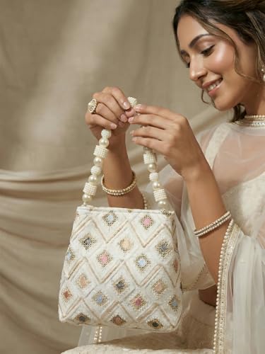Image of Adiva Potli Handbags For Women | Potli Bags For Ladies For Wedding | Potli Bags For Women | Wedding Bags For Woman | Batwa Potlis Hand Bag | Designer Potli Bag For Ladies For Marriage