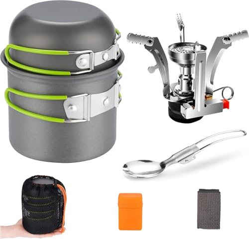 Camping Kochgeschirr Mess Kit - ISFORU Camping Kochset mit Mini...