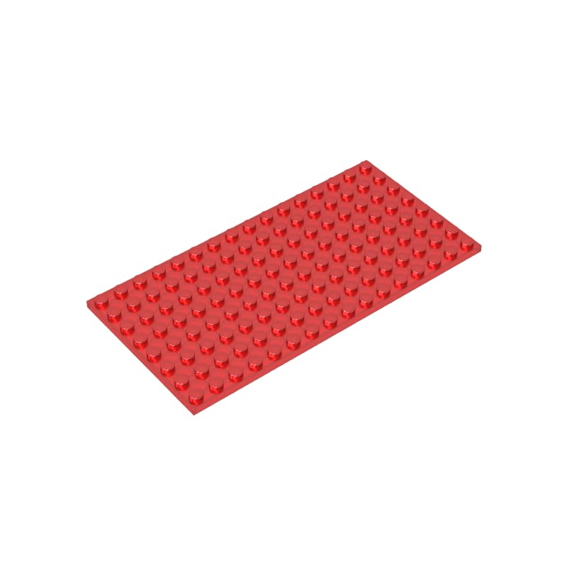 GDS-529 Compatible with LEGO 92438 Foundation Plate 8x16, Trans Red, 5 PCS โ image 1
