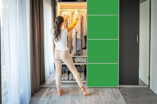 Papel pintado verde autoadhesivo 100x50 cm para muebles de cocina 6