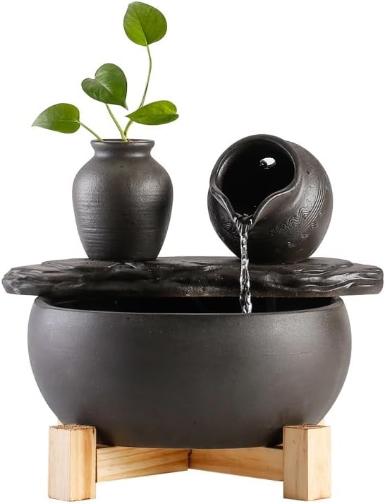 Indoor Fountain Tabletop Fountain Circulating Water Ornaments Creative Entrance Home Fountain Living Room Humidification Office Decoration Tabletop Fountain