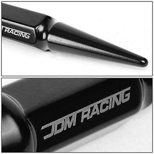Image of DNA MOTORING LN-ZTL-9056-BK 24Pcs M14 x 1.5 23mm OD /112mm Height Close End Lug Nuts + Adapter, Black