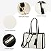 LOVEVOOK 15.6-inch Canvas Laptop Tote with Clutch for Women - Lightweight, Large Capacity for Work, Travel, School