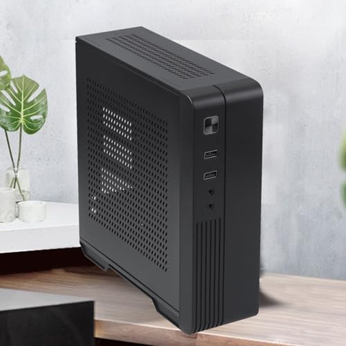 Caja ITX pequeña MX02 chasis compacto para ordenador de factor de forma pequeño mini PC 4