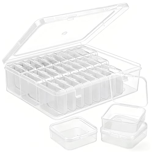 YYGMSS Lot de 30 boîtes de rangement avec couvercle pour petites pièces, perles, bijoux, articles...