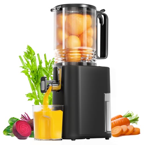 Cold Press Juicer, 5.5inch Wide Feed Chute Juicer Machine, Slow Masticating Juicer for Whole...