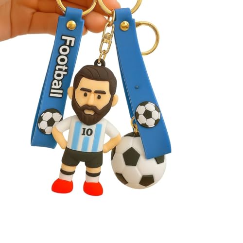 Wanna Party Messiii and Soccer Keychain Set of 2