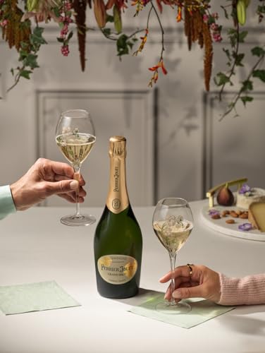Perrier-Jouët Grand Brut Champagner, Elegante Cuvée mit floralen Aromen, frischen Früchten & einem anhaltenden feinen Abgang, Aperitif, 1 x 0,75L