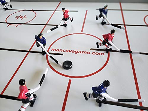 ManCave Games 45\" Elite Rod Hockey Table Game. Fast paced Head-to-Head Bubble Hockey Style Action. Great Size, Durability & Easier for Kids to Play Than Dome Hockey.