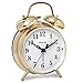 Westclox Big Ben Twin Bell Alarm Clock | Loud Alarm Clock for Heavy Sleepers | Battery Operated Clock with Backlight for Bedside Table, Bedroom, Kids Room, Desk (Gold, 4