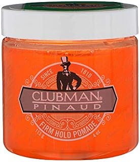 Clubman Firm Hold Pomade, Travel Size Hair Styling Gel for Men, 4 oz
