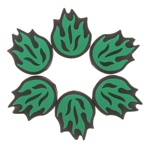 Abaodam 6Pcs Fire Shaped Silicone Tennis Racket Dampeners Lightweight Vibration Absorbers for Enhanced Control and Comfort Compatible with Various Racket