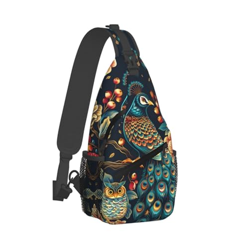 Morrales deportivos unisex con diseño Art Peacock miniatura 2