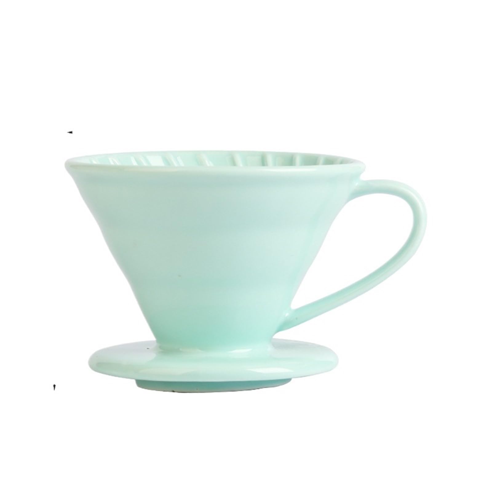 1 portafiltros de cerámica for café, cestas reutilizables for expreso, accesorios(Light green)