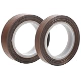 Zerodeko 2pcs PTFE Sealing Tape High Temperature Resistant 0.13mm Thick 10mm 13mm Wide 10m Length Each for Vacuum Sealer Hand Sealer Tape Heat Resistant Industrial Use