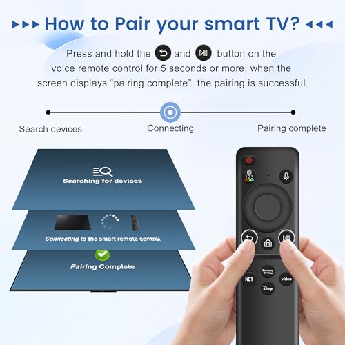 Image of Replacement Samsung Smart TV Remote, Universal Remote Control Rechargeable Compatible with Frame, Crystal 4K UHD, Neo QLED 4K /8K, OLED & QLED Models with Voice Control
