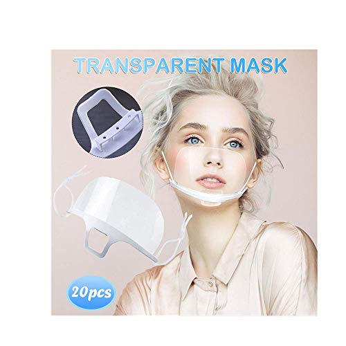 Preisvergleich Produktbild 99native Transparent Shield Kunststoff Gesichtsschild,10 / 20 Stück Safety Gesichtsschutzschild Kunststoff Visier Gesichtsschutz,Wiederverwendbare Face Visier Klarer Schilder Schutzvisier (20 Stück)