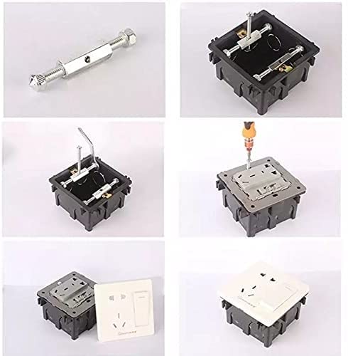 Teekit Set Riparazione Scatole Portatili Per Interruttori E Prese - 10 Staffe Metalliche + Viti - Tipo 86