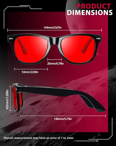 Joopin Gafas Rojas Bloqueo Luz Azul Hombre y Mujer Filtro Luz Azul Verde de Ordenador Gaming Pantallas para Dormir Mejor - imagen 4