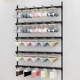Organizador de pared para calcetines, joyas y accesorios, estante versátil con ganchos para mostrar soportes para aretes, llaveros y objetos pequeños