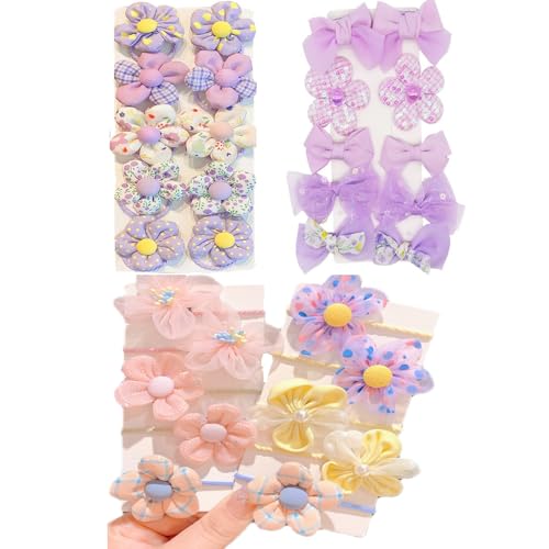 Girl Hair Ties Toddler Girls Elastic Hair Ties for Girls Toddler Hair Accessories Small Rubber Bands for Iittle Girls and Kids, with Cute Hair Clips