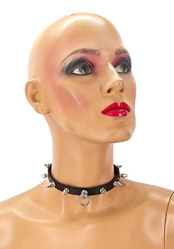 Leather Spiked Loop Choker (Large) By Axovus #TOP2