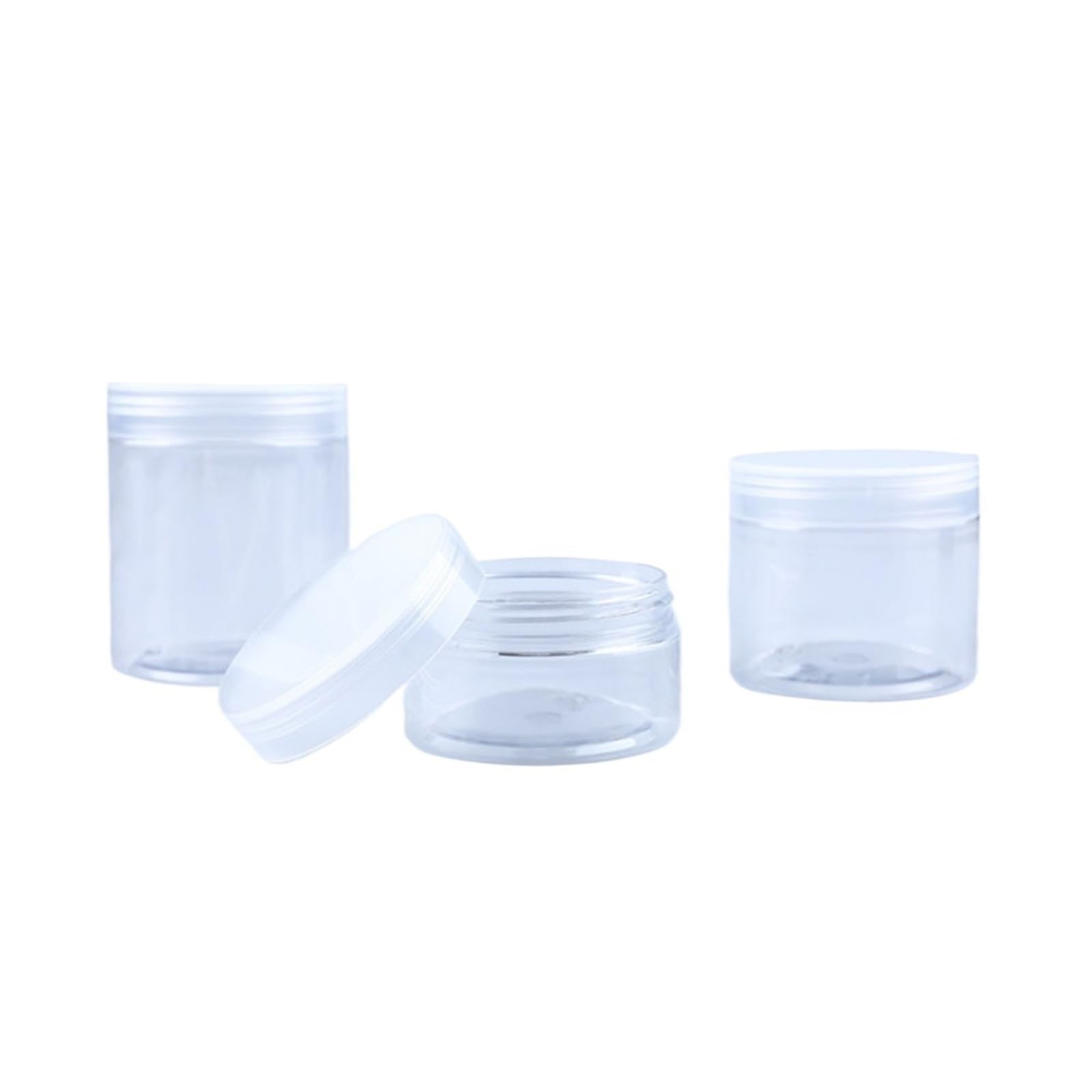 Face cream dispensing jar 20pcs Empty Cream Jar Transparent Cosmetic Container Lid Storage Makeup Bottle(Color3,40pcs,200ml)