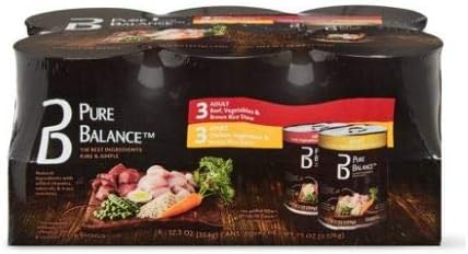 Pure Balance Canned Variety Pack Wet Dog Food, 12.5 Oz, Case of 6 - Pack of 2